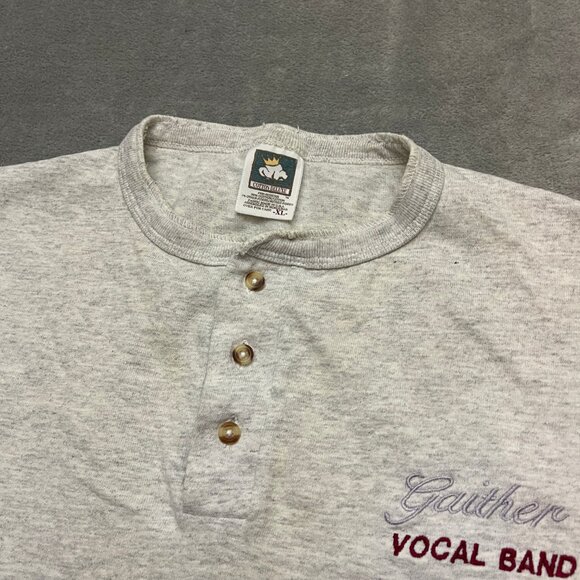 Vintage Single Stitch Gaither Vocal Band Henley Collar Long Sleeve Tshirt USA XL - Picture 3 of 10